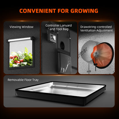 SF 120x240x200 Grow Zelt – Extra viel Platz für maximale Erträge